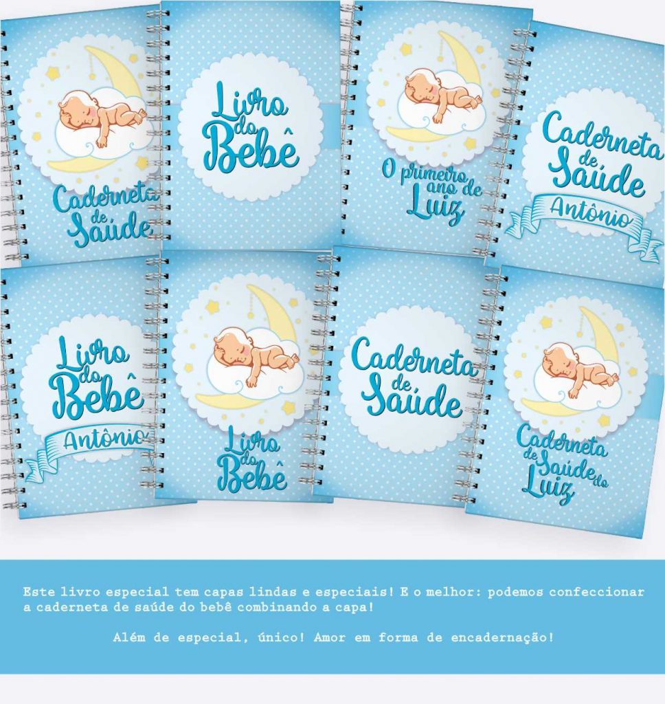 Download Miolo Digital: Livro Meu Bebê A5 Azul - Your Paper