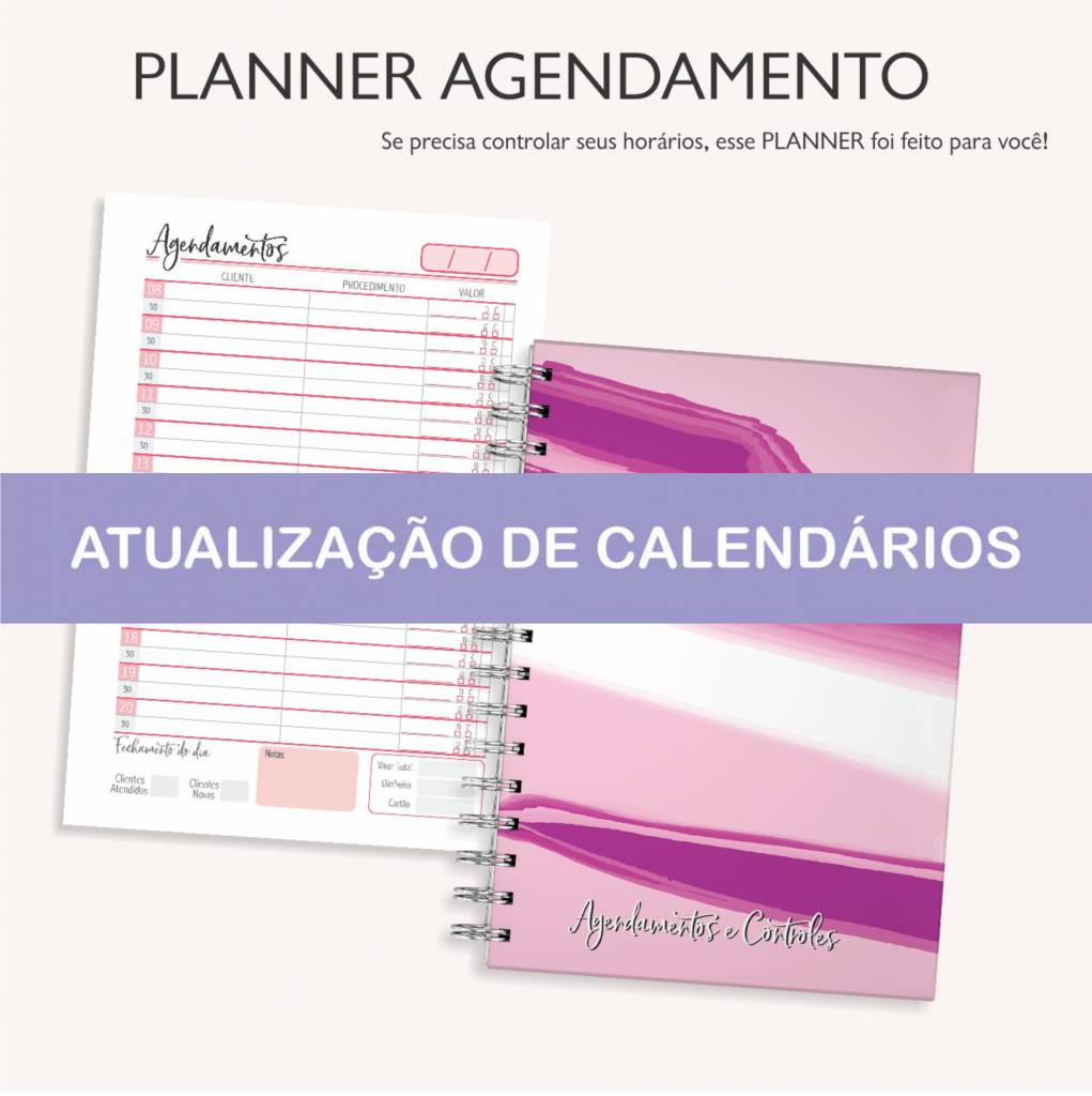 ATUALIZAÇÃO DO MIOLO DIGITAL PLANNER AGENDAMENTO ROSA PERMANENTE: CALENDÁRIOS 2024 E 2025 – Your 