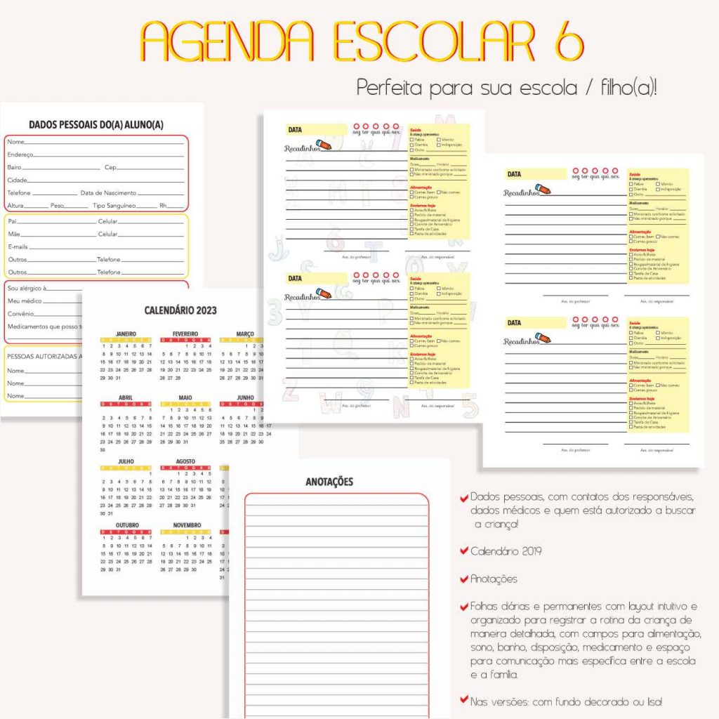 Miolo Digital Agenda Escolar Calend Rio Your Paper